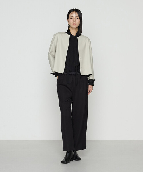 K．T キヨコ タカセ（K．T KIYOKO TAKASE）/〔 Sサイズ 〕 【セットアップ対応】ストレッチフラノノーカラージャケット K.T KIYOKO TAKASE（K.T キヨコ タカセ） セットアップ 「セットアップ