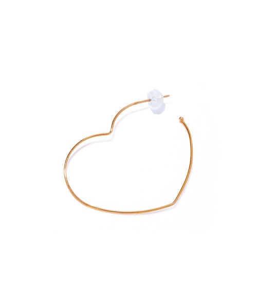 ピアス 「les bonbon」pulse pierce/パルス ピアス 10金 ハート フープ レディースの画像