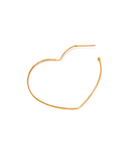 ピアス 「les bonbon」pulse pierce/パルス ピアス 10金 ハート フープ レディースの画像