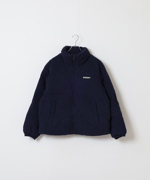 NERDY ダウンコート ダウンジャケット クロップドコーデュロイダウン