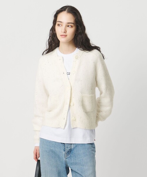 【LEONARD】近年タグ　人気　花柄刺繍カーディガン　スパンコール　フラワー UNITED ARROWS（ユナイテッドアローズ） カーディガン フラワー