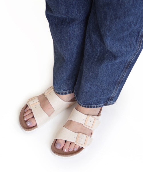 「BIRKENSTOCK」 フラットサンダル 38 アイボリー レディース_画像9