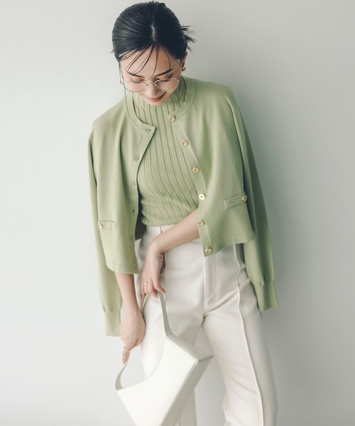 anuans（アニュアンス） ニットカーディガン FREE グリーン系その他