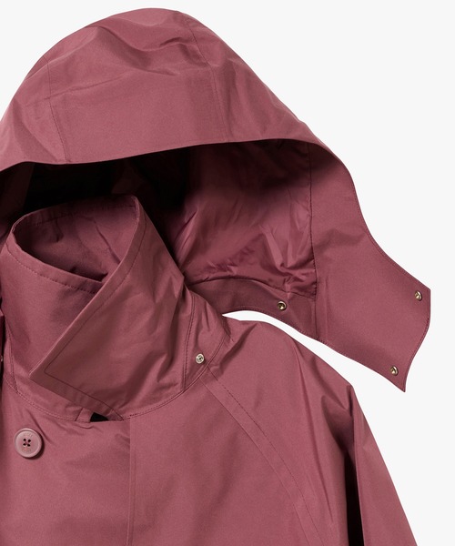 トレンチコート コート GORE TEX ゴアテックス 防風 防水 透湿 2レイヤー ショートトレンチコート / フード脱着可 レディースの画像