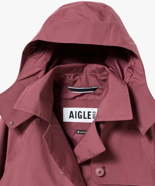 トレンチコート コート GORE TEX ゴアテックス 防風 防水 透湿 2レイヤー ショートトレンチコート / フード脱着可 レディースの画像