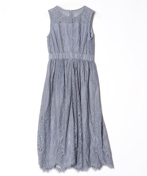 「niana」 ノースリーブワンピース M ブルーグレー レディース_画像2