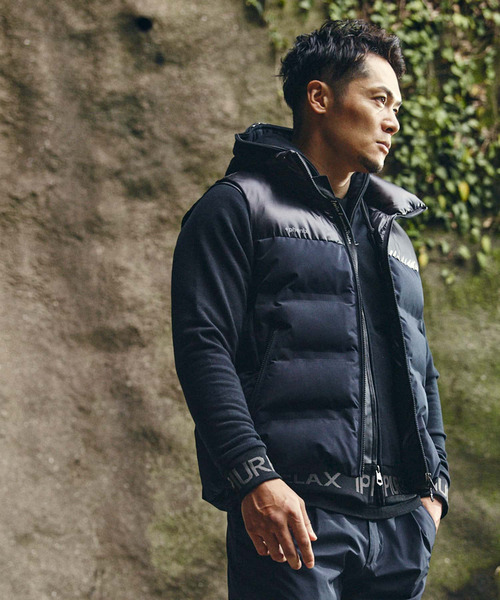 1PIU1UGUALE3 ダウンベスト M ネイビー系 1PIU1UGUALE3 RELAX 「1PIU1UGUALE3 RELAX 」 ダウンベスト M ネイビー