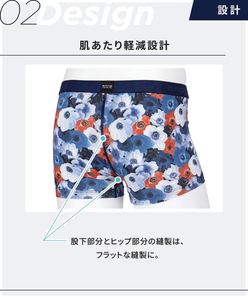 BROS ボクサーパンツ 「ハナコトバパンツ」 ボクサーパンツ 前閉じ