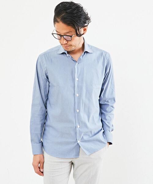 「MEN'S MELROSE」 長袖シャツ 2 ブルー メンズ_画像9
