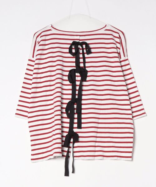 「SACRA」 7分袖カットソー 38 レッド レディース_画像2