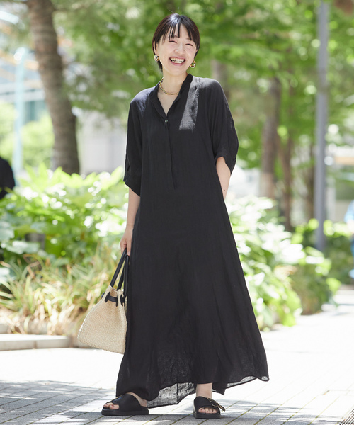 「journal standard L'essage」 7分袖ワンピース 38 ブルー レディースの画像