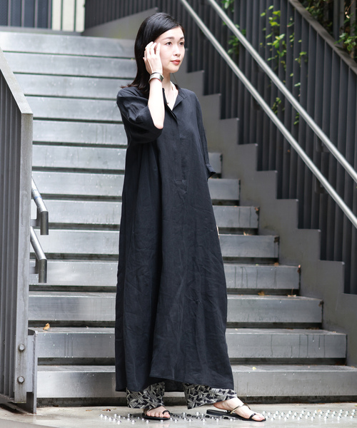 「journal standard L'essage」 7分袖ワンピース 38 ブルー レディースの画像