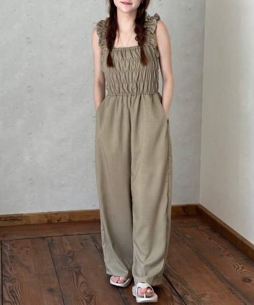 「Per sist ence」 オーバーオール FREE ブラック レディース_画像3