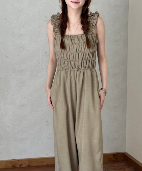 「Per sist ence」 オーバーオール FREE ブラック レディース_画像5