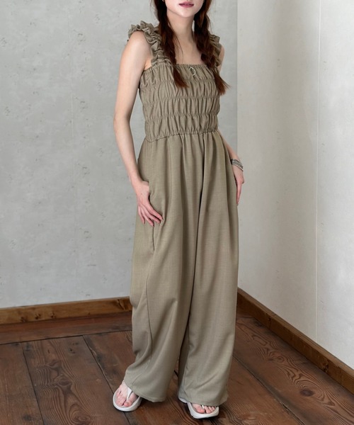 「Per sist ence」 オーバーオール FREE ブラック レディース_画像6