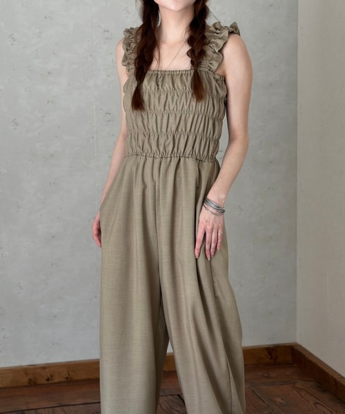 「Per sist ence」 オーバーオール FREE ブラック レディース_画像7