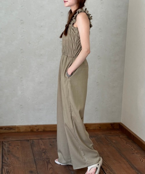 「Per sist ence」 オーバーオール FREE ブラック レディース_画像8