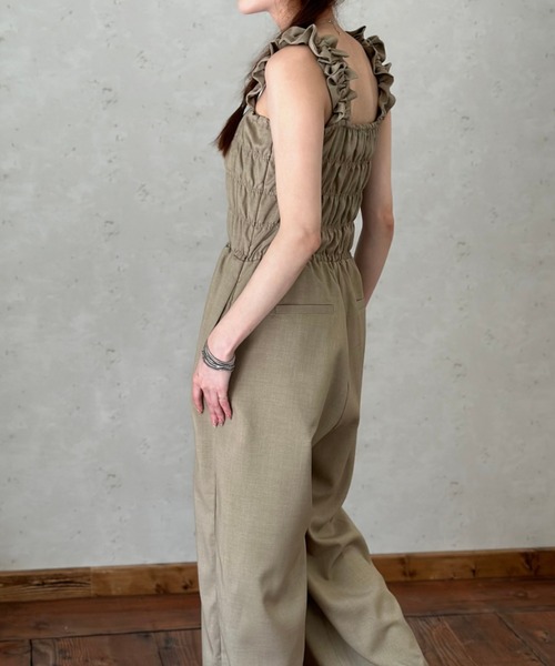 「Per sist ence」 オーバーオール FREE ブラック レディース_画像9