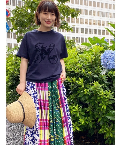 「SUPER HAKKA」 半袖Tシャツ FREE ネイビー レディース_画像2
