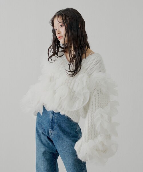 Chico（チコ） ニット セーター 「SALON by Chico」ランダムチュール