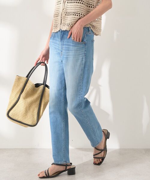 「AMERICAN HOLIC」 デニムパンツ L ライトインディゴブルー レディース_画像2