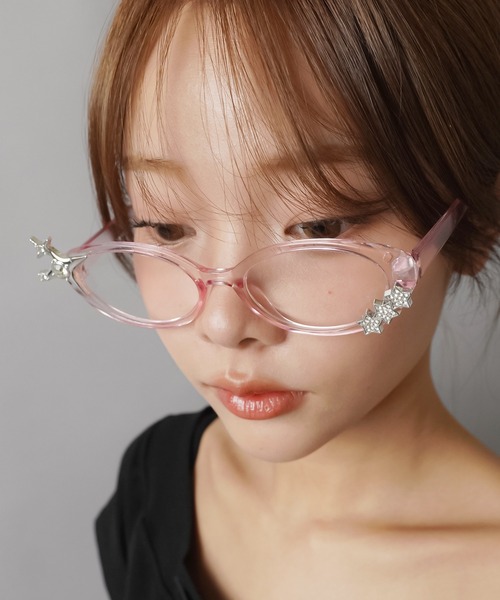 未使用 スワロフスキー メガネ 眼鏡フレーム SK2048 クリアフレーム　クリア　クリアピンク　ピンク ストーン SWAROVSKI 石　ラインストーン レディース 女性向け 伊達眼鏡 メガネフレーム　めがね SPINNS（スピンズ） 伊達メガネ メガネ 眼鏡 伊達メガネ/ライン