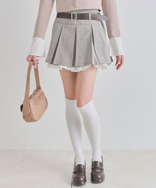 OLIVE des OLIVE（オリーブデオリーブ） スカート 裾フリルプリーツ