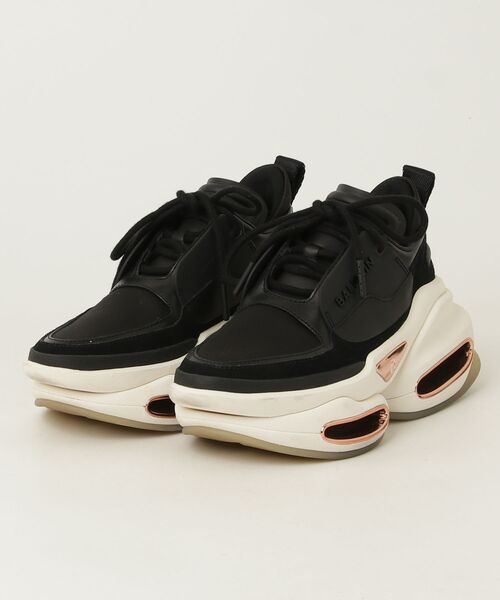 【美品】バルマンBALMAIN BALMAIN（バルマン） ローカットスニーカー 22cm ブラック レディース