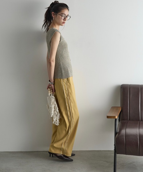 「THE YOn」 ジャージパンツ FREE ブラウン レディース_画像7