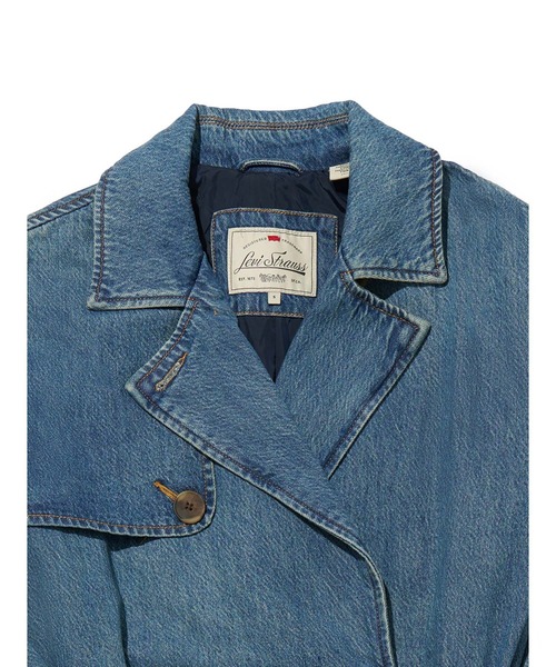 「Levi's」 トレンチコート X-SMALL ダークインディゴブルー レディース_画像7