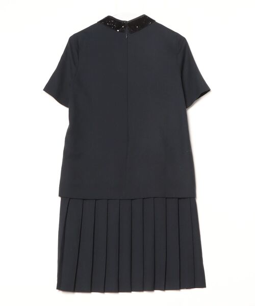 「LOULOU WILLOUGHBY」 半袖ワンピース 1 ネイビー レディースの画像