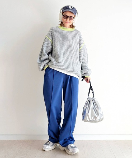 「notch.」 長袖ニット M ライトグレー レディース_画像5