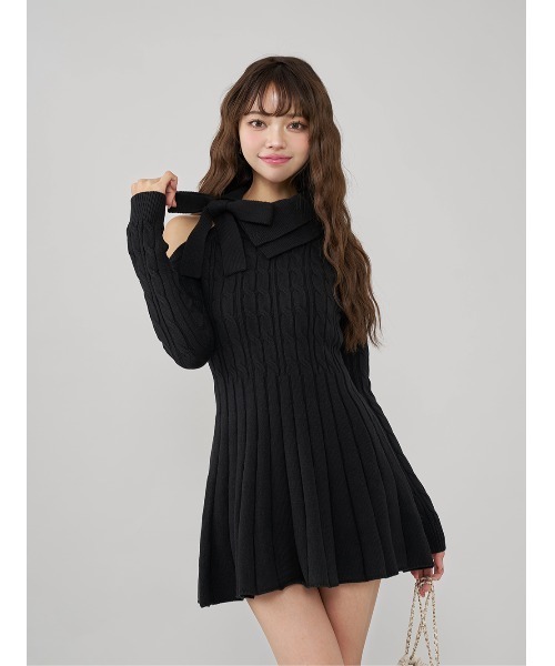 Darich（ダーリッチ） ニットワンピース FREE ブラック レディース