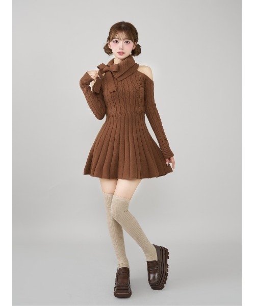 Darich（ダーリッチ） ニットワンピース FREE ブラック レディース