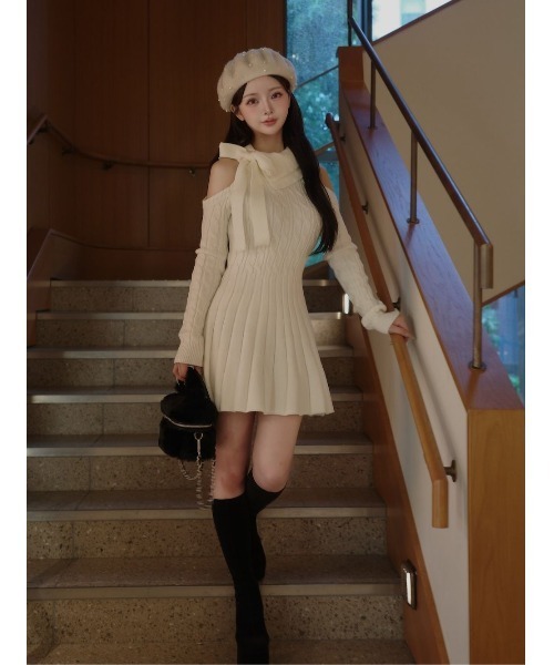 Darich（ダーリッチ） ニットワンピース FREE ブラック レディース