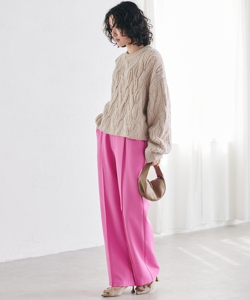 「RANAN」 スラックス LL ブラウン レディース_画像5