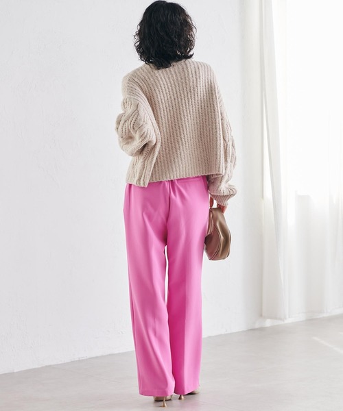 「RANAN」 スラックス LL ブラウン レディース_画像6