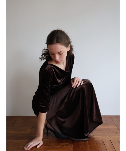 celon ワンピース shirring drape velour dress : ZOZOTOWN Yahoo!店