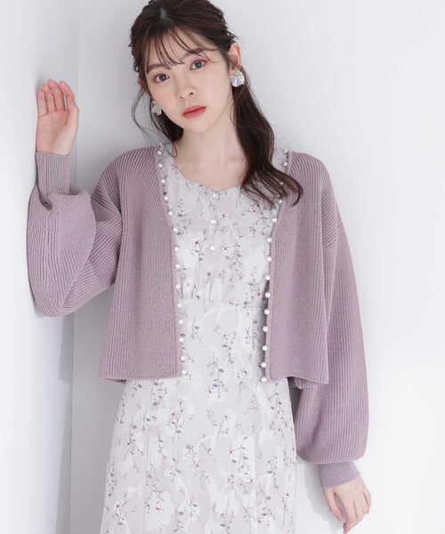 「PROPORTION BODY DRESSING」 ニットカーディガン FREE グレー レディース_画像2