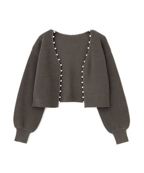 「PROPORTION BODY DRESSING」 ニットカーディガン FREE グレー レディース_画像7