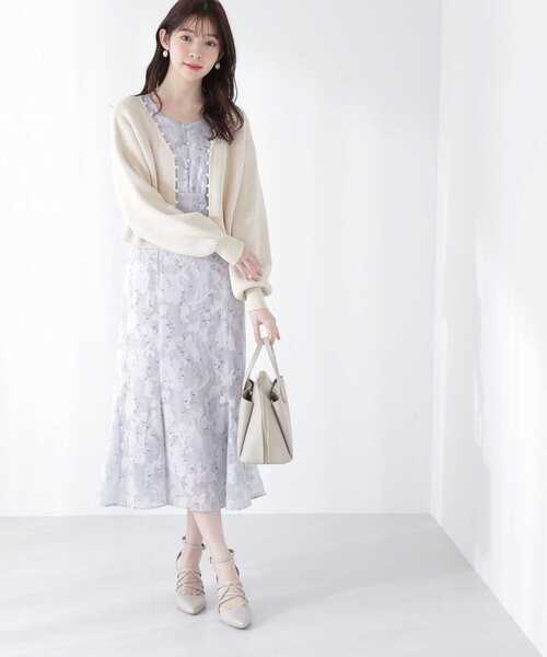 「PROPORTION BODY DRESSING」 ニットカーディガン FREE グレー レディース_画像9