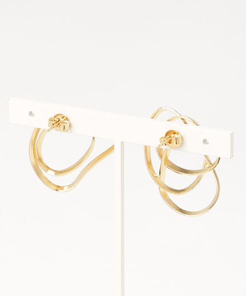 「Kengo Kuma + MA,YU 」 ピアス(両耳用) ONE SIZE イエローゴールド レディース_画像2