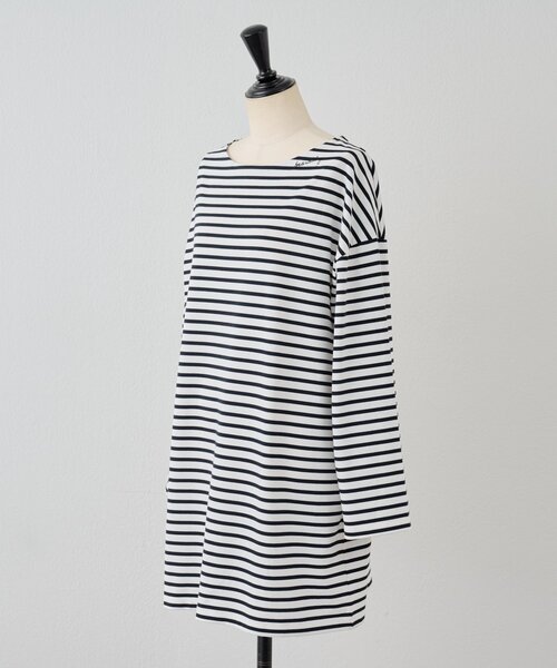 【美品】BEARDSLEY ビアズリー カットソー　へリボーン　チュニック BEARDSLEY（ビアズリー） tシャツ イニシャル入りボーダーチュニック
