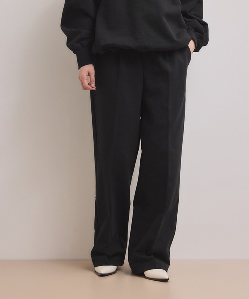 スラックス パンツ 「WEB限定」スウェットワイドスラックス レディース