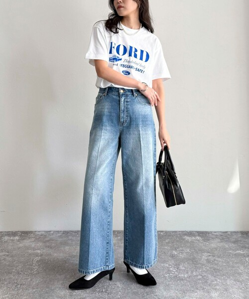 「fredy emue」 デニムパンツ 38 ネイビー レディース_画像9