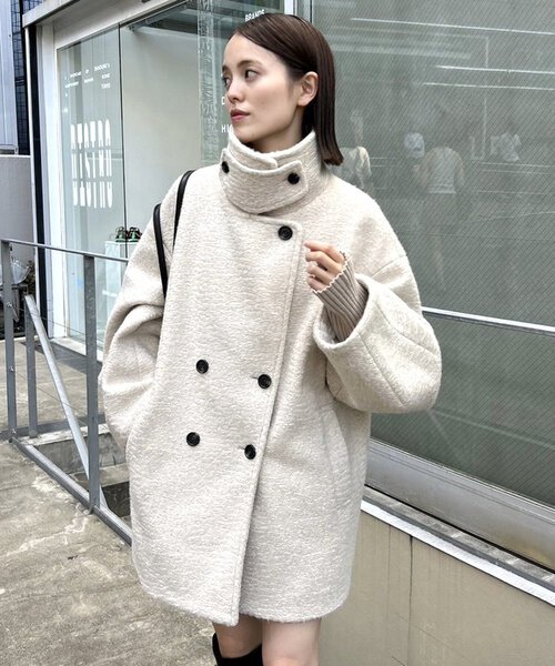 「mystic」 チェスターコート 1 チャコールグレー レディース_画像5