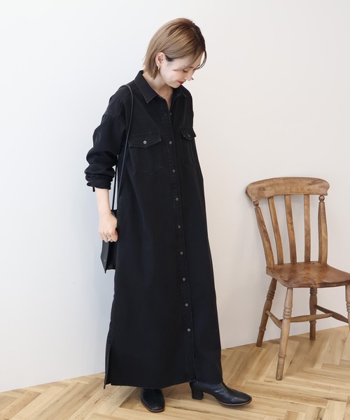 AMERICAN HOLIC（アメリカンホリック） シャツワンピース M ブラック