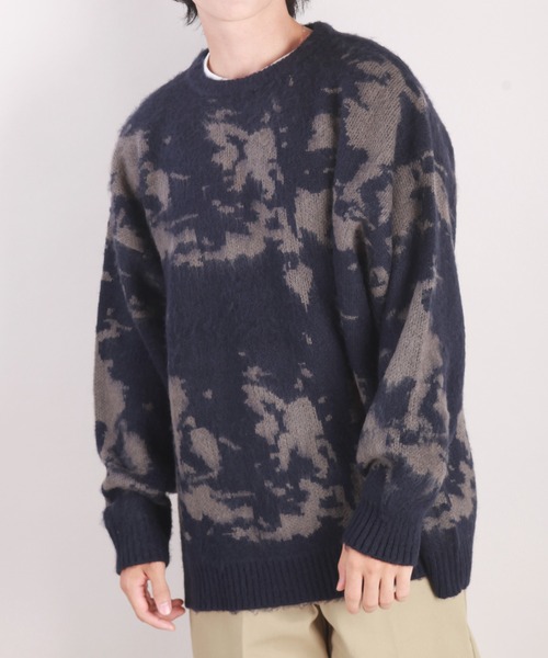 「WESTSEA」 長袖ニット L チャコール メンズ_画像3