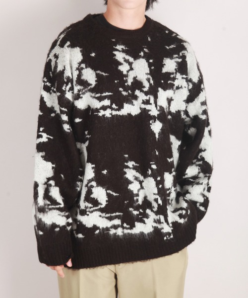 「WESTSEA」 長袖ニット L チャコール メンズ_画像5