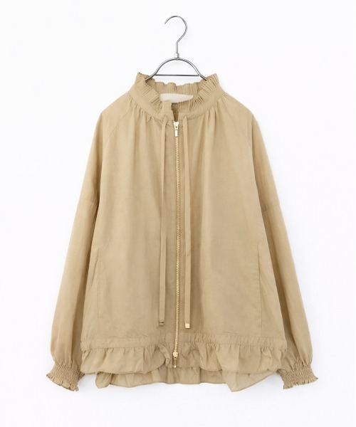 Marilyn Moon（マリリンムーン） ブルゾン アウター pleats sheer